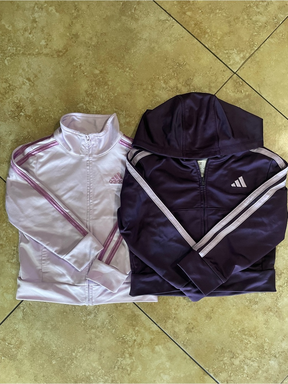 adidas Girls Track Jackets — Light Purple & Dark Purple
